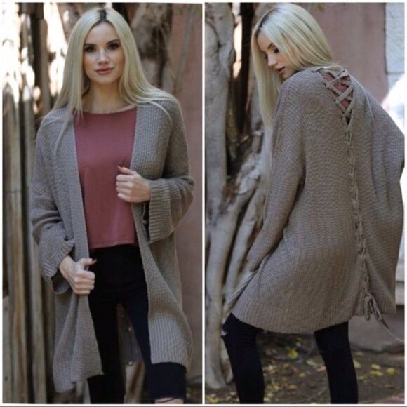 𝅺taupe Cardigan sweater - Picture 9 of 15